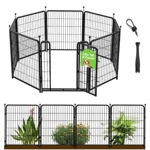 Getlay 32 in Decorative Garden Fence with Gate