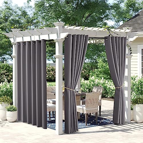 NICETOWN 2 Panels Extra Wide Outdoor Curtains