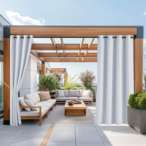 NICETOWN 2 Panels Waterproof Outdoor Curtains