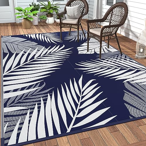 GENIMO Outdoor Rug 5' x 8' (Blue&White)