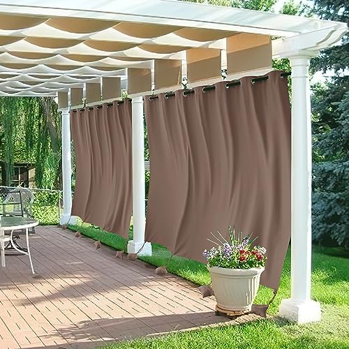 RYB HOME Extra Wide Outdoor Curtains - W 105 x L 84"