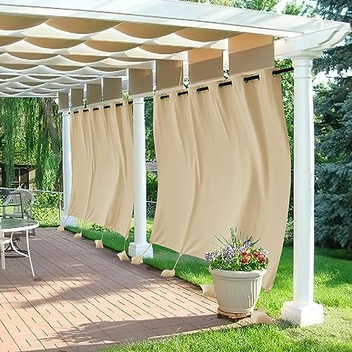 RYB HOME Extra Wide Outdoor Curtains W84 x L96