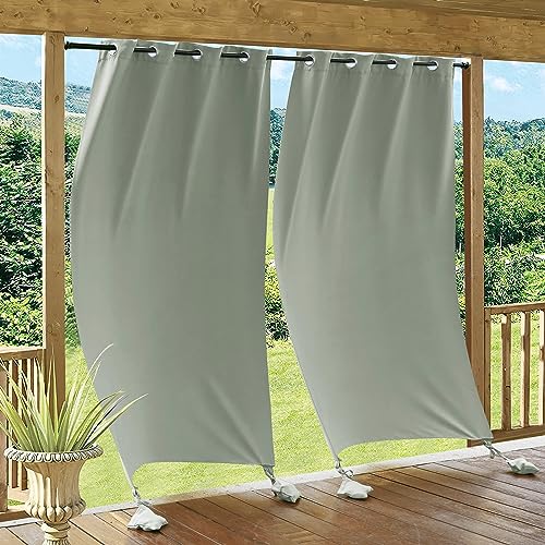 RYB HOME Outdoor Curtains Windproof (Sea Green)