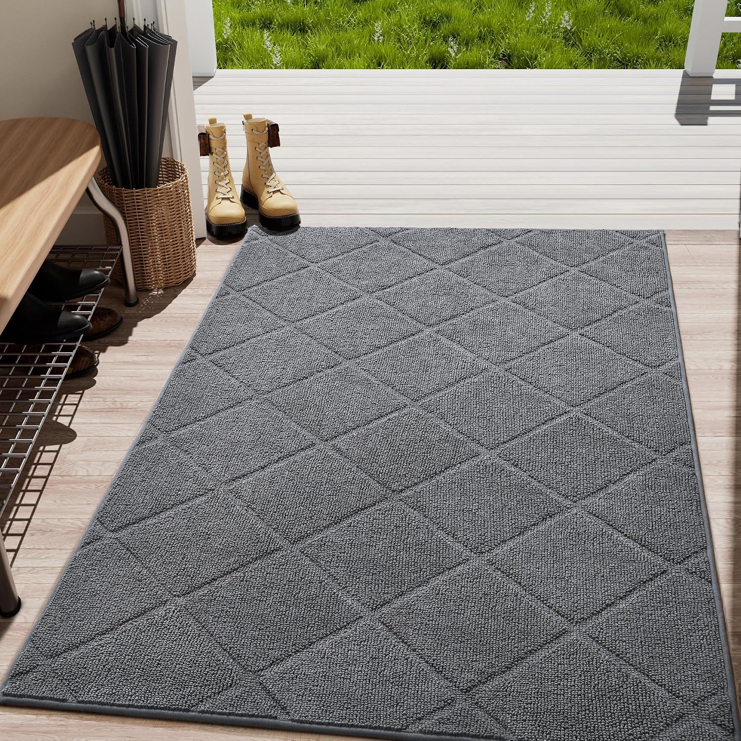 LOCHAS Grey Chenille Mat