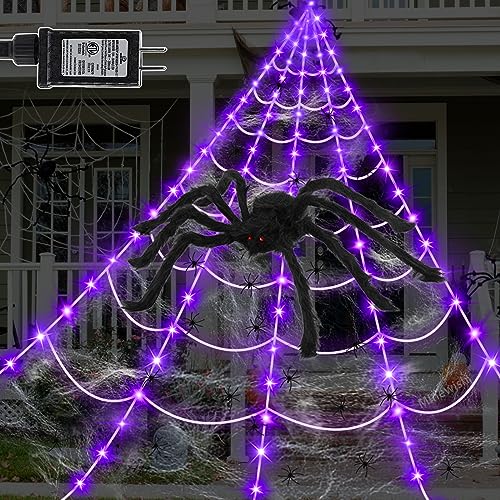 Minewish 135 Purple LED Spiderweb