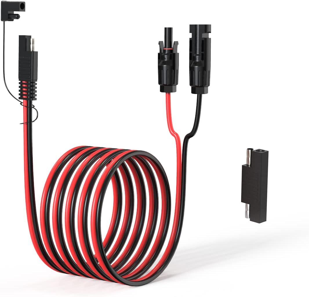 10AWG 20FT Solar Connector to SAE Adapter