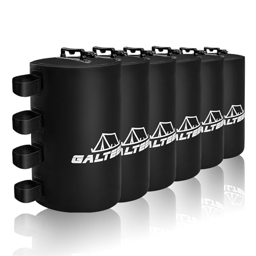 Canopy Water Weight Bag,330 LBS Water Tent Weights Set of 6 Leg Weights for Pop Up Canopy,Canopies,Tent,Gazebo,Black