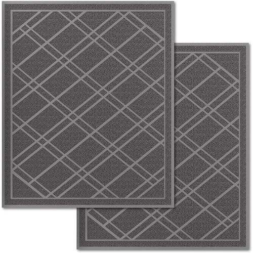 SlipToGrip Universal Door Mat (Plaid)
