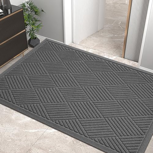 HIYARD Sturdy Front Door Mat (Charcoal)