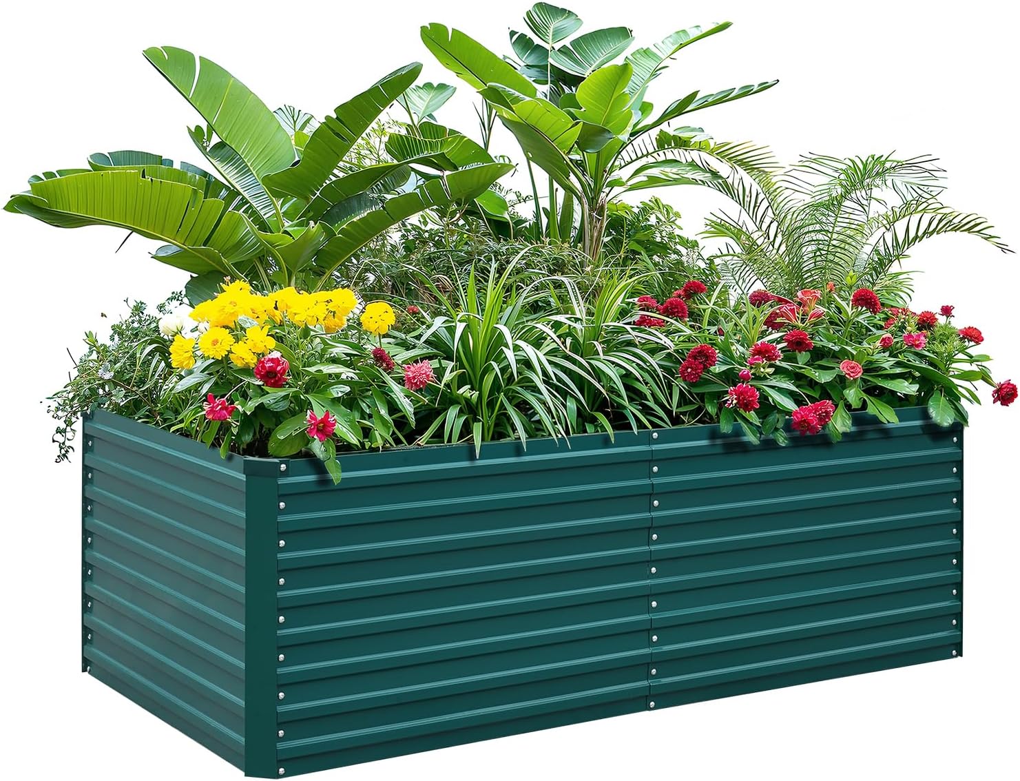 Raised Garden Bed Kit-6x3x2ft Galvanized Steel (BUTUNITA)