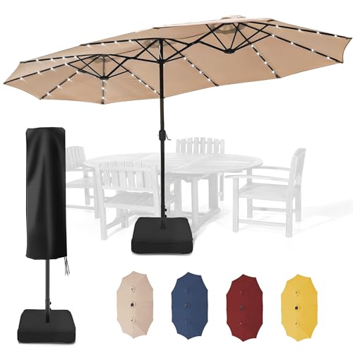 Sundale Outdoor 40LED 15ft Patio Umbrella
