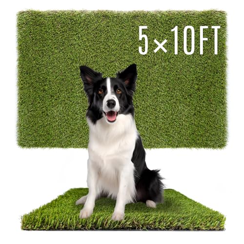 Dog Grass Pads 5 x 10 FT in Artificial Grass Pee Pads for Dogs Potty Fake Grass Rug Turf Mat for Dogs Training Indoor Outdoor Garden Lawn Artificial Grass Rug