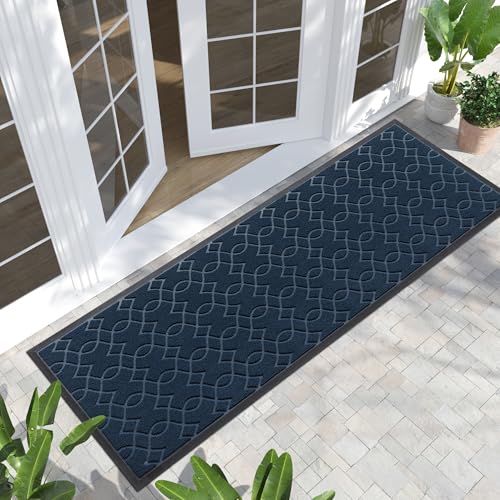 Yimobra Outdoor Runner Rug 72x24, All-Season Waterproof Doormat Outdoor Entrance, Heavy Duty Non-Slip Outside Commercial Grade Door Mat, Easy Clean, Blue