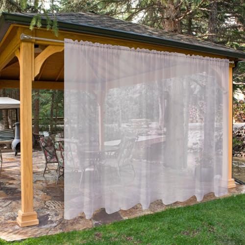 SpaceDresser 100W x 96L Sheer Panels, Silver Grey