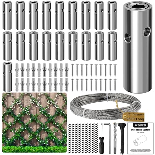 Wire Trellis 20-Set, 1/8in x 98ft (Best Value)