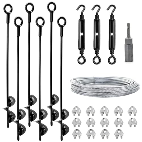 6 Pack 18" Ground Anchors (Complete Kit)