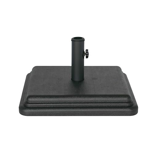 US Weight 40 Pound Umbrella Base - Weighted Umbrella base For Use With Patio Table  Heavy Duty Base- 4 Stem Accommodates 1-1.5 Pole Sizes - Black