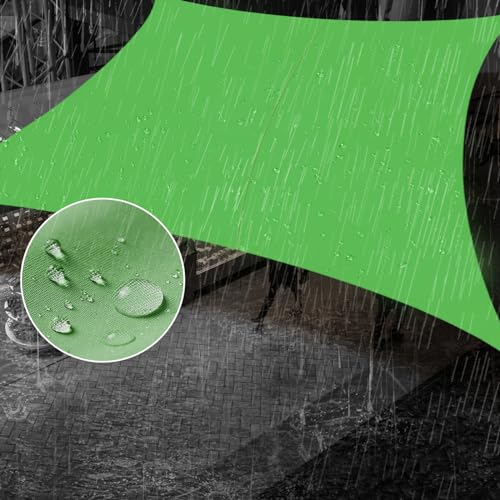 SUNNY GUARD Waterproof Sun Shade Sail 6' x 10' Lemon Green Rectangle UV Block Sunshade for Backyard Yard Deck Patio Garden Outdoor Activities and Facility(Customized)