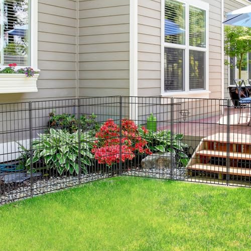 INJOPEXI 30in Metal Garden Fence