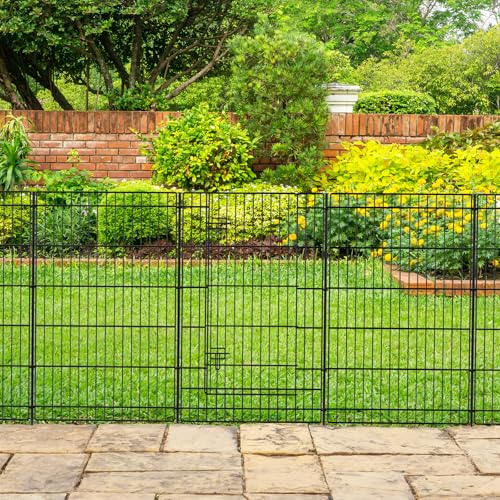 INJOPEXI Decorative Garden Fence 12 Panels 26ft (L)36in (H)