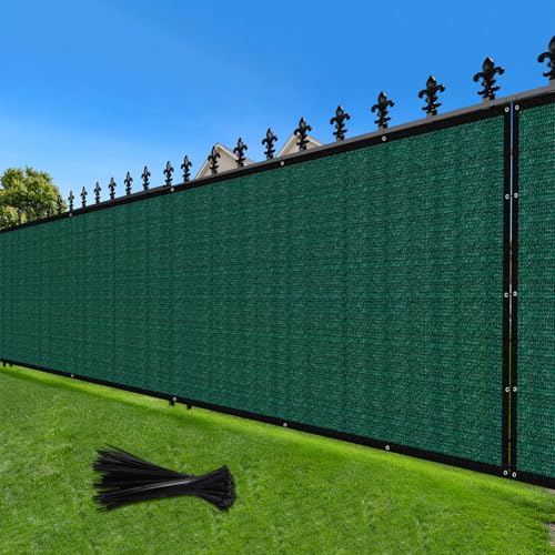 LOVE STORY 4'x86' Fence Privacy Screen Outdoor Mesh Fencing Covers Screen Fence Wind Block with Grommets for Patio Garden Wall Backyard,Green (We Make Custom Size)
