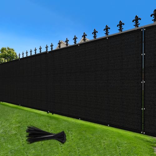 LOVE STORY 6'x70' Fence Privacy Screen Outdoor Mesh Fencing Covers Screen Fence Wind Block with Grommets for Patio Garden Wall Backyard,Black (We Make Custom Size)