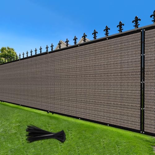 LOVE STORY 4'x86' Fence Privacy Screen (Brown)
