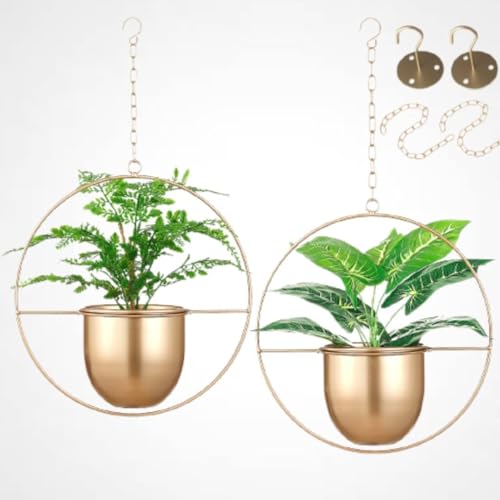 Shineloha Gold Hanging Planters (Mid-Range)