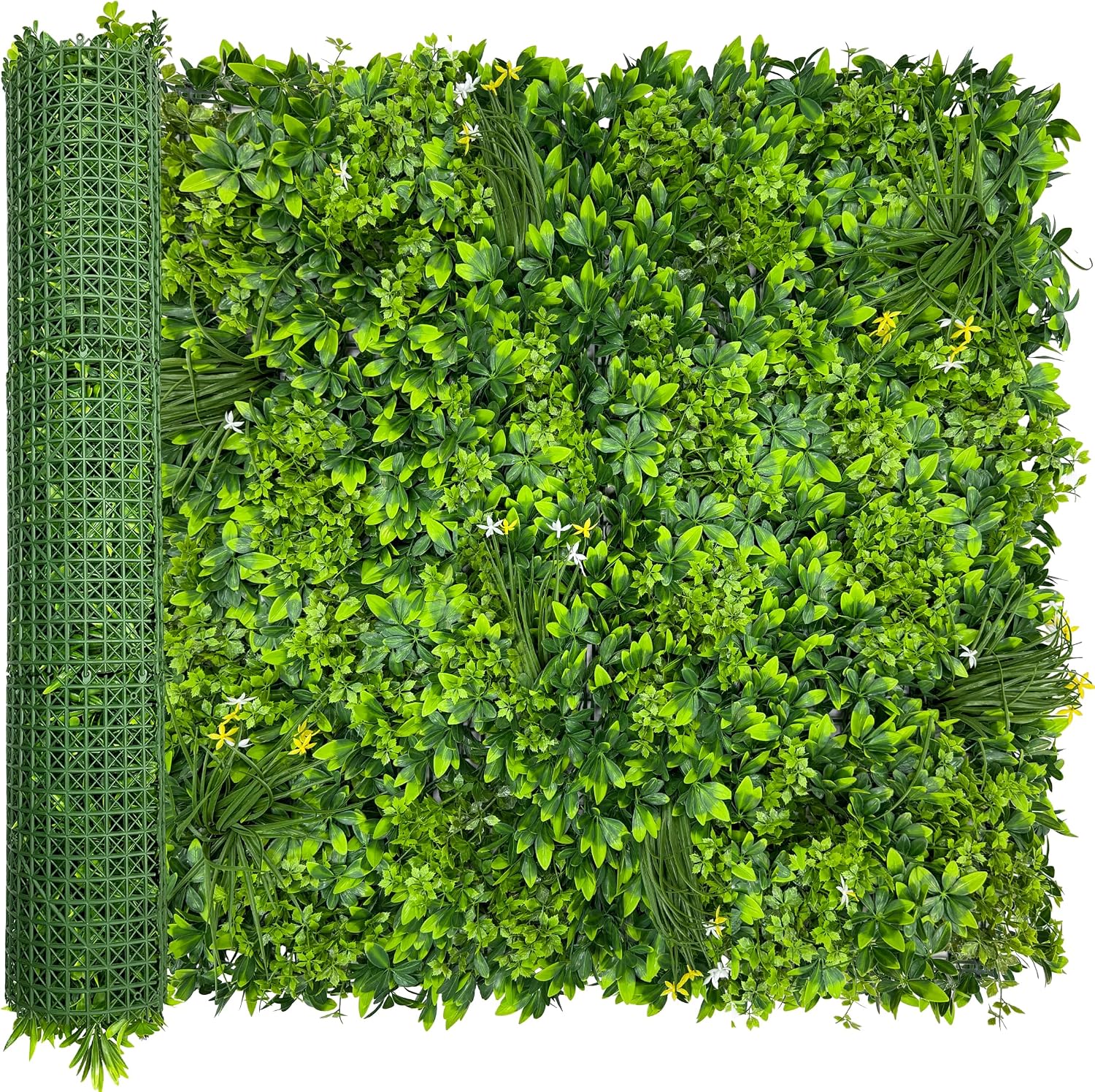 Artificial Plant Wall Roll: 40X120 in (33.5 sqft) UV-Anti Ivy Privacy Fence Wall Screen Faux Greenery Panels Backdrop Boxwood Ivy Vine Leaf Hedge Fence for Indoor Outdoor Green Wall Decor