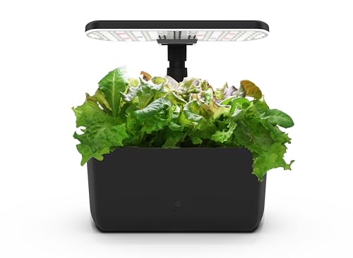 AeroGarden Harvest Lite, Indoor Garden Hydroponic System with LED Grow Light, Holds up to 6 AeroGarden Pods, Black