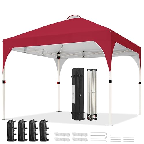 Yaheetech 10x10 Pop Up Canopy (Red)