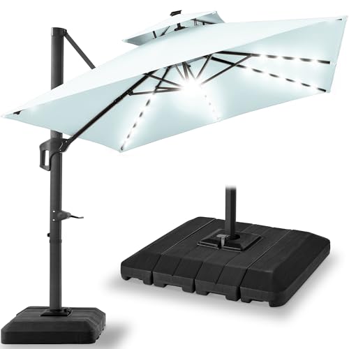 Best Choice Products 10x10ft Cantilever Patio Umbrella (Baby Blue)