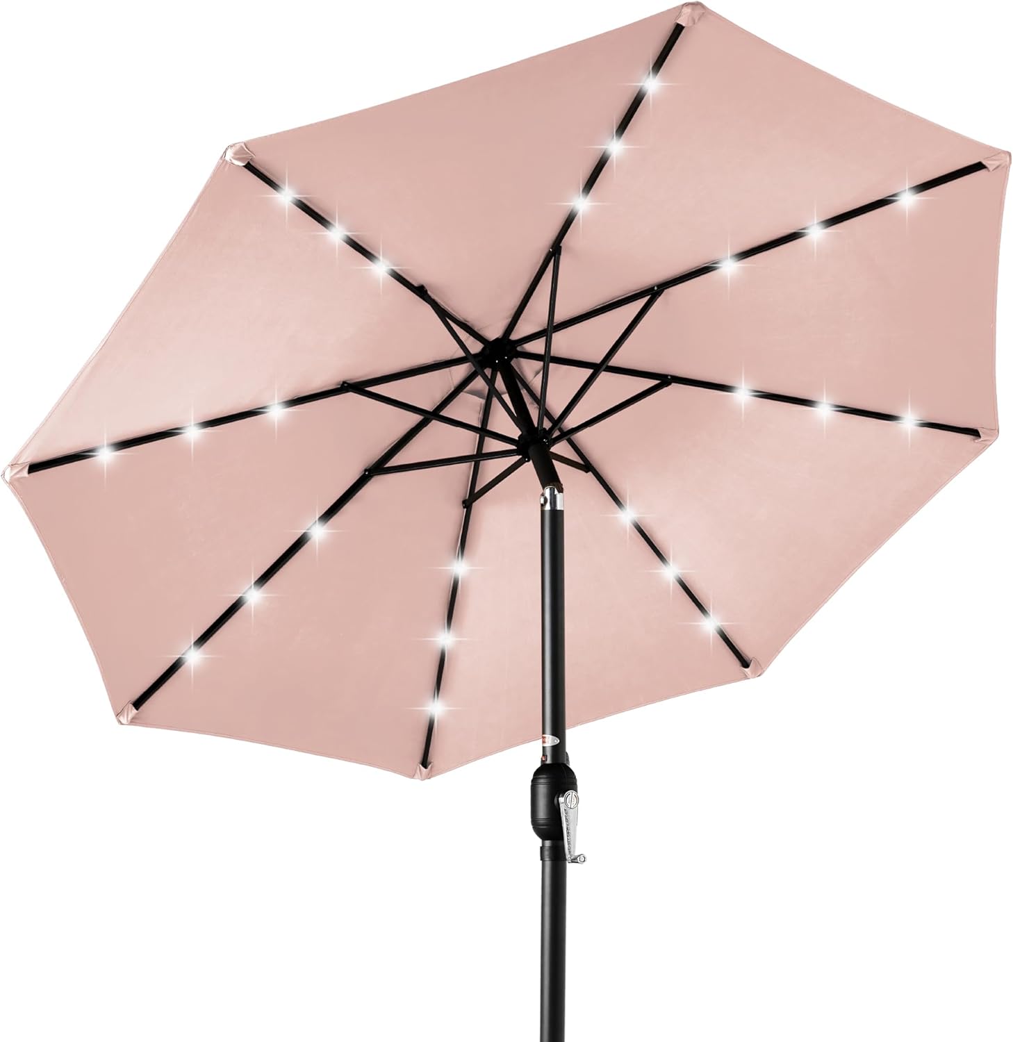 10ft Rose Quartz Solar Umbrella