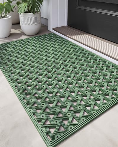 DEXI Front Door Mat Outside Entrance (Green)