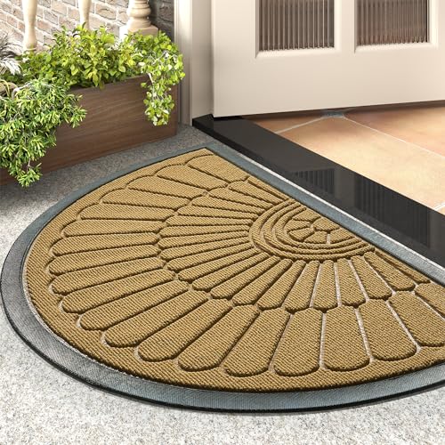 tchdio Semicircular Rubber Mat