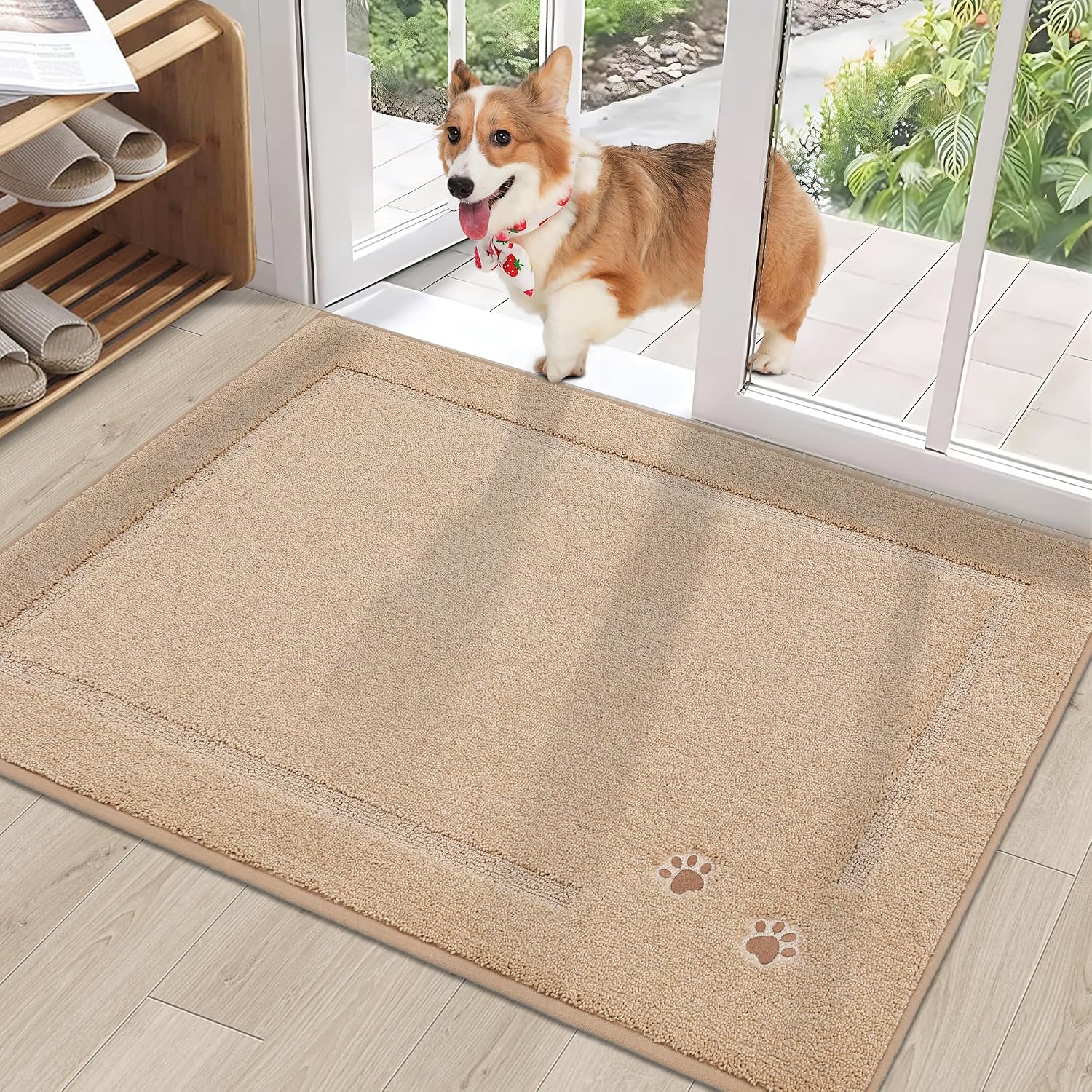 BEQHAUSE Dog Door Mat for Muddy Paws