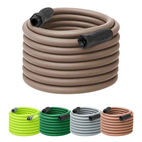 Flexzilla Colors SwivelGrip Garden Hose 5/8 in. x 100 ft., Lightweight All-Weather Water Hose, Durable and Flexible, Leak-Free Connections, Brown Mulch