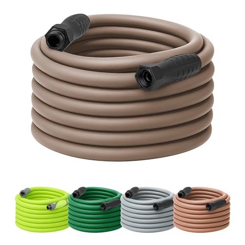 Flexzilla Colors SwivelGrip Garden Hose 5/8 in. x 75 ft., Lightweight All-Weather Water Hose, Durable and Flexible, Leak-Free Connections, Brown Mulch