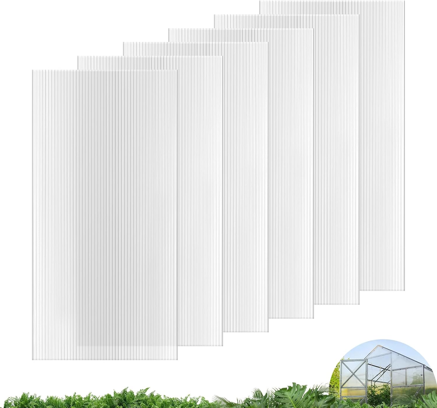 UMIG 6 PCS 4' x 2' x 0.32'' Polycarbonate Panels