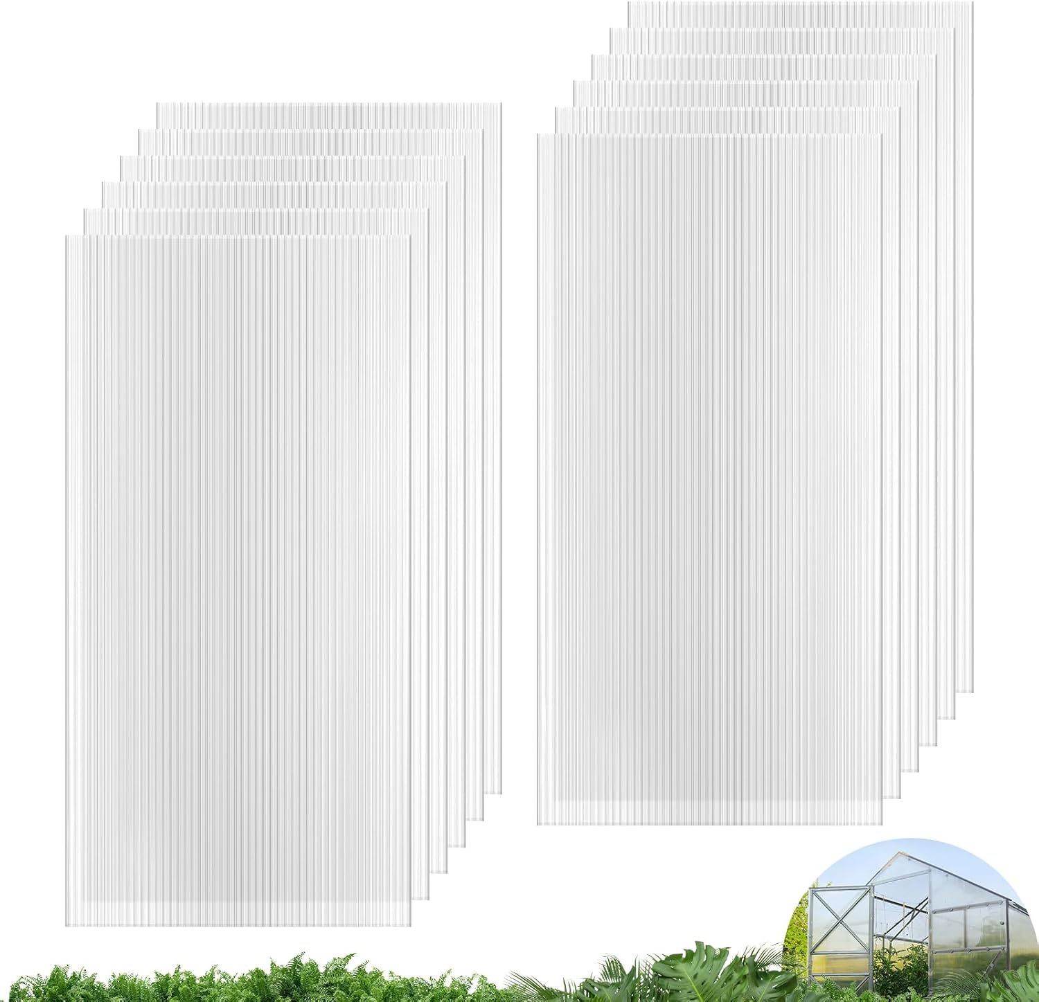 UMIG 12 PCS 4' x 2' x 0.24'' Polycarbonate Panels