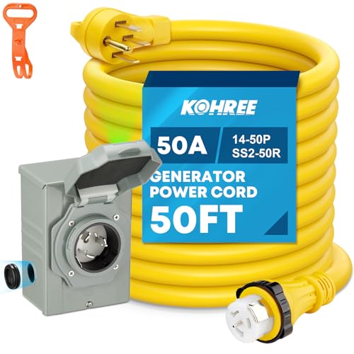 Kohree 50 Amp Generator Cord Kit