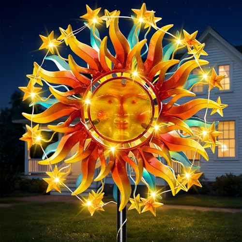 VISFLAIR Solar Wind Spinner Metal Sun Decor