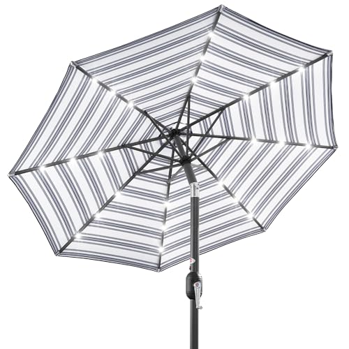 Best Choice Products 10ft Solar LED Umbrella (Navy)