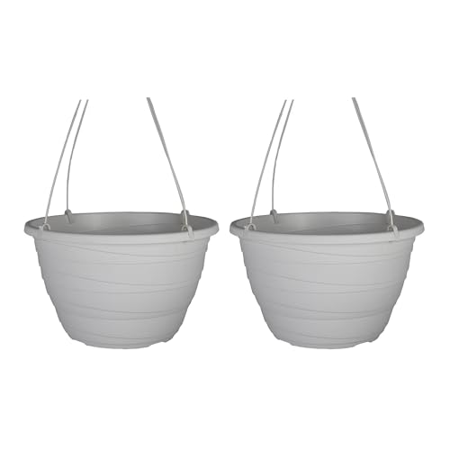 The HC Companies Wrapt Hanging Planters (13" White)
