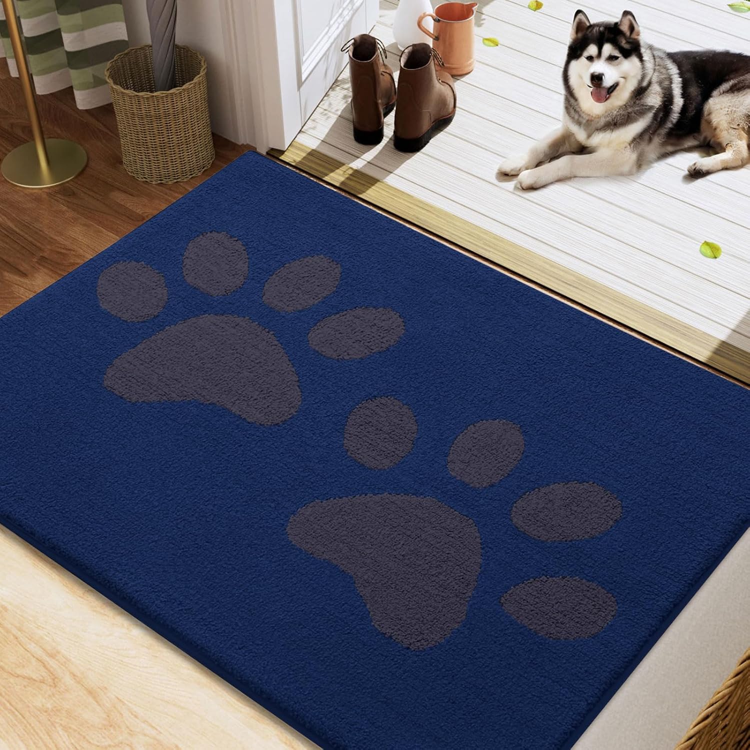 Buganda Dog Door Mat (40x32, Navy)