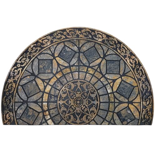 CHICHIC Entrance Door Mat Large 24 x 36 Inch Entry Way Doormat Front Door Rugs Outdoors Heavy Duty Welcome Mat Non Slip Rubber Back Low Profile for Garage, Patio, High Traffic Area, Grey