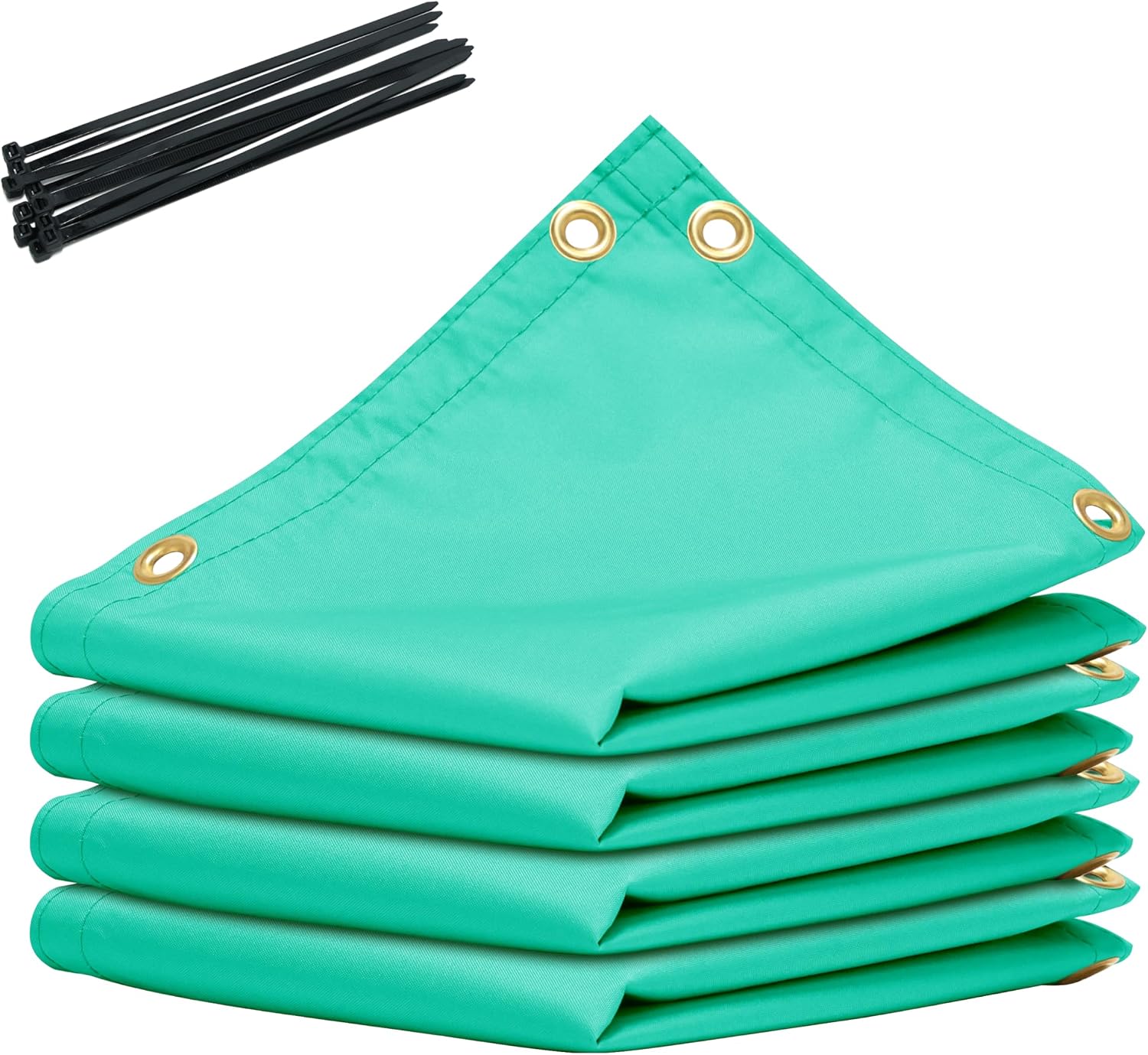 Royal Shade 4' x 19' Turquoise Custom Size Waterproof Shade Cloth Dog Kennel Shade with Grommets - 90% Sunblock, Durable Mesh Fabric Tarp for Fence Privacy Screen, Greenhouse, Coop & Pet Playpen