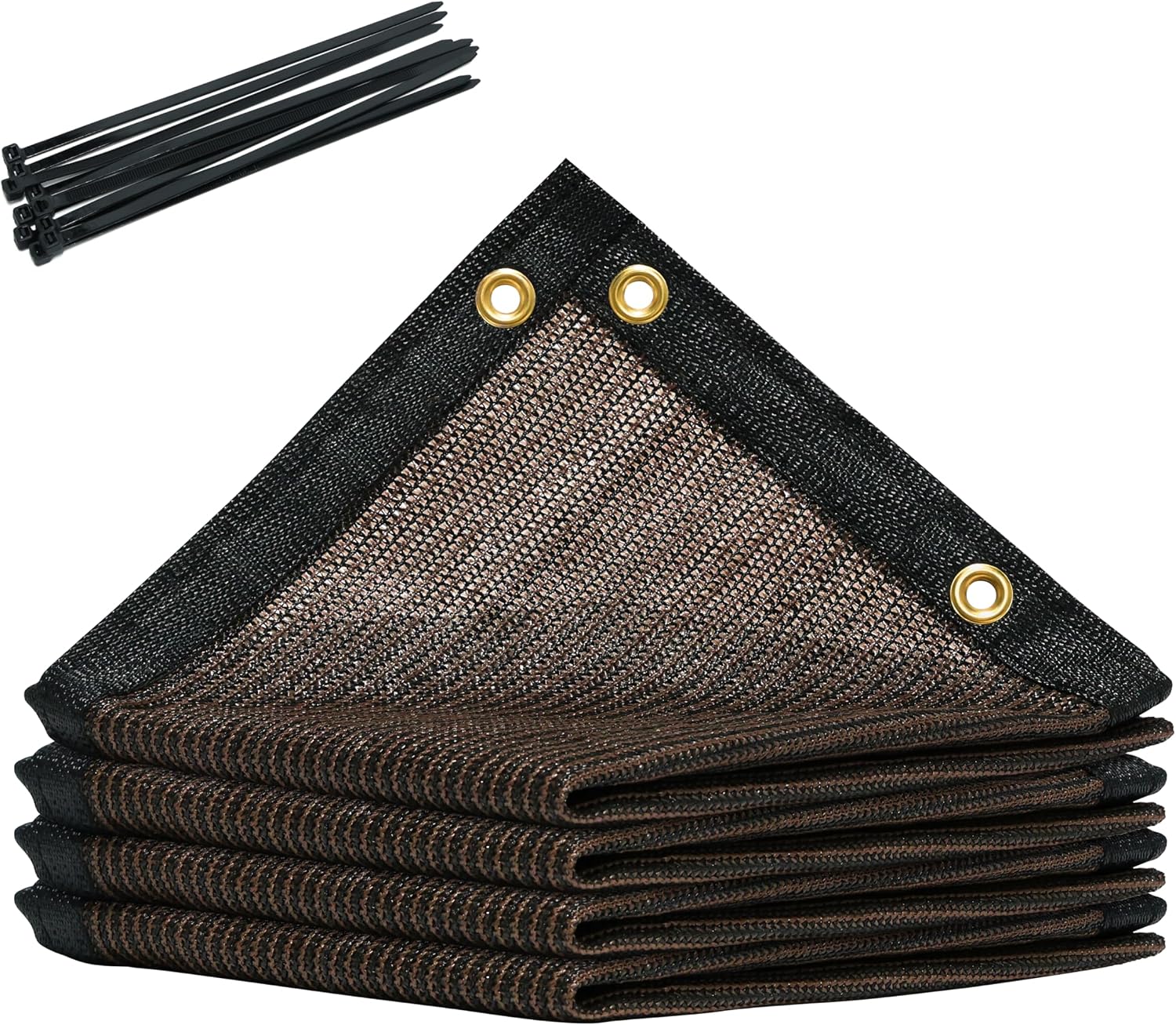 Royal Shade 8' x 28' Brown Custom Size 90% Shade Cloth Dog Kennel Shade Mesh Tarp Sunblock with Grommets for Dog Kennel Cover, Fence Privacy Screen, Greenhouse, Chicken Coop & Pet Playpen