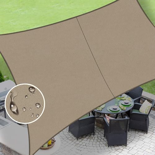 LOVE STORY Rectangle 7'x12' Waterproof Sun Shade Sail Canopy