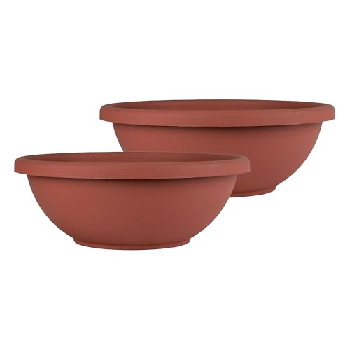 The HC Companies 20" Shallow Planter (Clay)